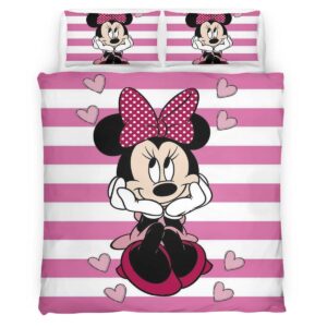 Housse De Couette Minnie Mouse Disney 17 Parure de lit Ensemble De Literie