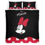 Housse De Couette Minnie Mouse Disney 24 Parure de lit Ensemble De Literie