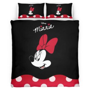 Housse De Couette Minnie Mouse Disney 24 Parure de lit Ensemble De Literie