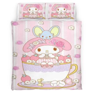 Housse De Couette My Melody & Hello Kitty 01 Parure de lit Ensemble De Literie