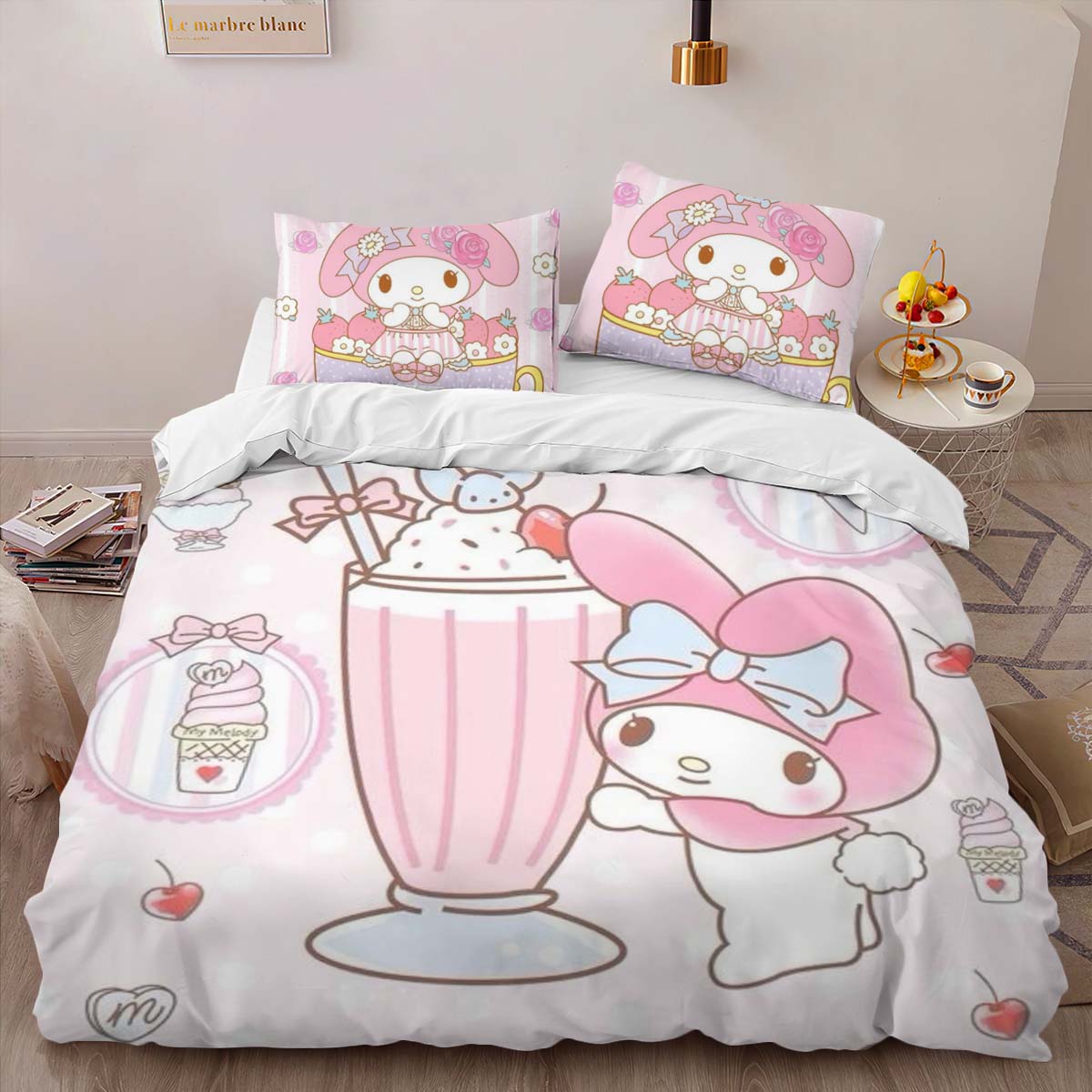 Housse De Couette My Melody & Hello Kitty 04 Parure de lit Ensemble De Literie – Image 2