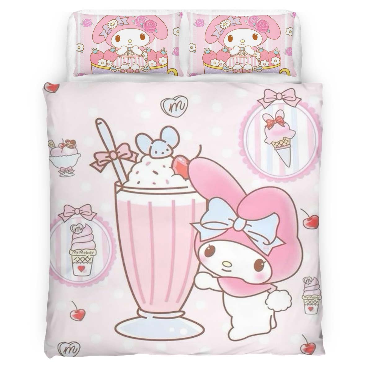 Housse De Couette My Melody & Hello Kitty 04 Parure de lit Ensemble De Literie