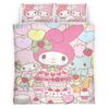 Housse De Couette My Melody & Hello Kitty Party 03 Parure de lit Ensemble De Literie