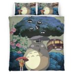 Housse De Couette Mon Voisin Totoro – Tous les Personnages 3 Parure de lit Ensemble De Literie