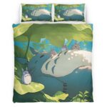 Housse De Couette Mon Voisin Totoro Endormi Parure de lit Ensemble De Literie