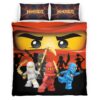 Housse De Couette Ninjago – Tous les Personnages 1001 Parure de lit Ensemble De Literie