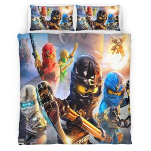 Housse De Couette Ninjago – Tous les Personnages 1003 Parure de lit Ensemble De Literie