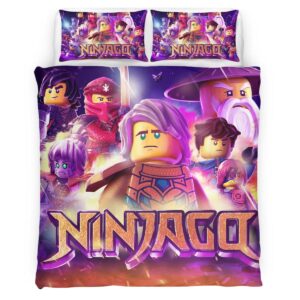 Housse De Couette Ninjago – Tous les Personnages 1005 Parure de lit Ensemble De Literie