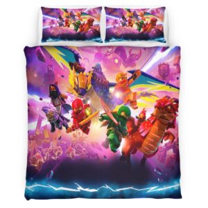 Housse De Couette Ninjago – Tous les Personnages 1010 Parure de lit Ensemble De Literie