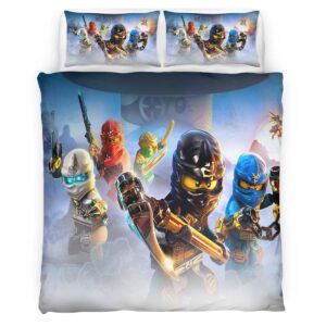 Housse De Couette Ninjago – Combat Tous les Personnages 1008 Parure de lit Ensemble De Literie