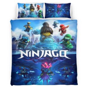 Housse De Couette Ninjago – Combat Tous les Personnages 1015 Parure de lit Ensemble De Literie
