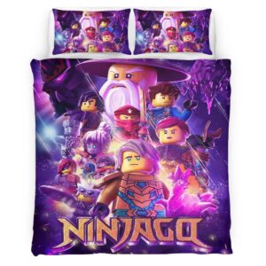 Housse De Couette Ninjago – Combat Tous les Personnages 1017 Parure de lit Ensemble De Literie