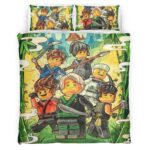 Housse De Couette Ninjago – Combat Tous les Personnages 1019 Parure de lit Ensemble De Literie