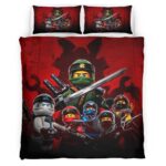 Housse De Couette Ninjago – Lloyd, Kai, Jay, Nya, Cole, Zane Parure de lit Ensemble De Literie
