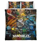 Housse De Couette Ninjago – Hands of Time Tous les Personnages Parure de lit Ensemble De Literie