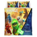 Housse De Couette Ninjago – Saison 1 Tous les Personnages 101 Parure de lit Ensemble De Literie