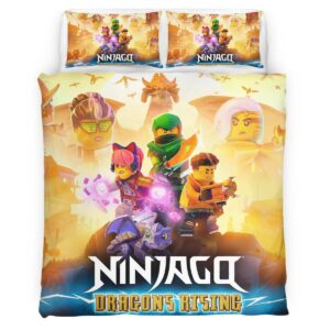 Housse De Couette Ninjago – Dragons Rising Tous les Personnages 102 Parure de lit Ensemble De Literie