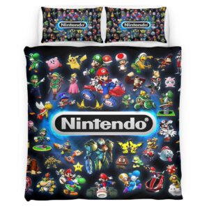 Housse De Couette Nintendo Personnages en jeu Parure de lit Ensemble De Literie