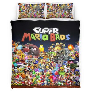 Housse De Couette Super Mario Bros Anniversaire – Nintendo Parure de lit Ensemble De Literie