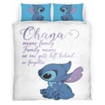 Housse De Couette Ohana signifie famille Lilo & Stitch 2 Parure de lit Ensemble De Literie
