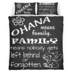Housse De Couette « Ohana signifie famille, personne n’est laissé de côté » Lilo & Stitch Parure de lit Ensemble De Literie