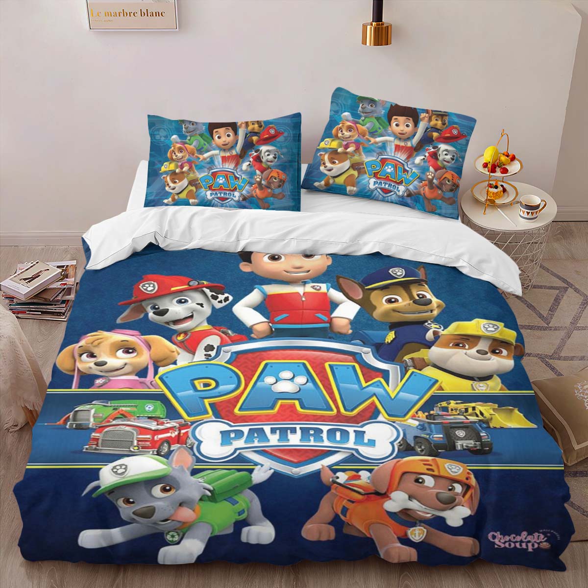 Housse De Couette Pat’ Patrouille Tous les personnages 1 Parure de lit Ensemble De Literie – Image 2