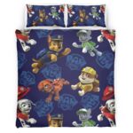 Housse De Couette Pat’ Patrouille Tous les personnages 18 Parure de lit Ensemble De Literie