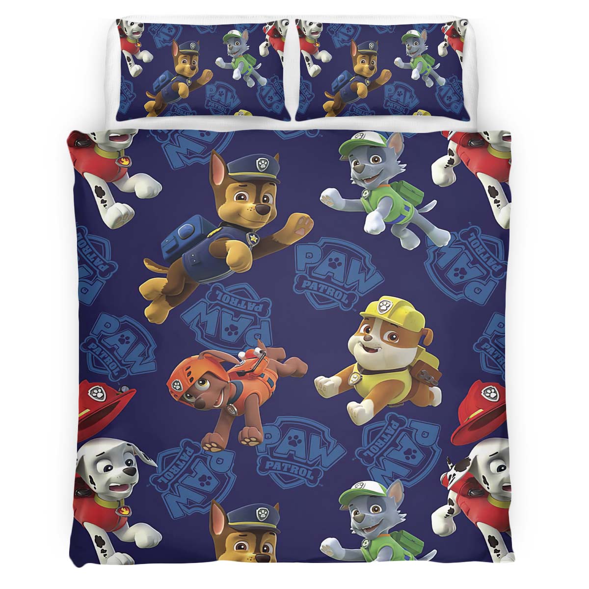 Housse De Couette Pat’ Patrouille Tous les personnages 18 Parure de lit Ensemble De Literie