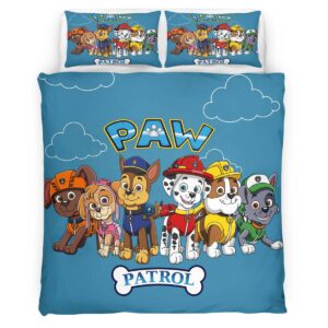 Housse De Couette Pat’ Patrouille Tous les personnages 2 Parure de lit Ensemble De Literie