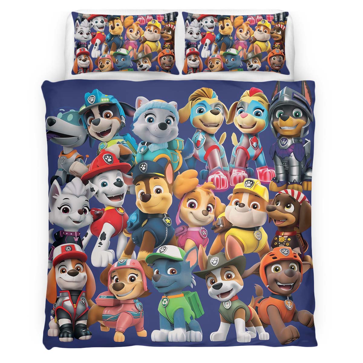 Housse De Couette Pat’ Patrouille Tous les personnages 28 Parure de lit Ensemble De Literie