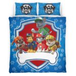 Housse De Couette Pat’ Patrouille Tous les personnages 34 Parure de lit Ensemble De Literie