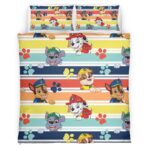Housse De Couette Pat’ Patrouille Tous les personnages 36 Parure de lit Ensemble De Literie