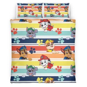 Housse De Couette Pat’ Patrouille Tous les personnages 36 Parure de lit Ensemble De Literie