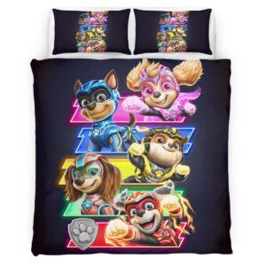 Housse De Couette Pat’ Patrouille Tous les personnages 40 Parure de lit Ensemble De Literie