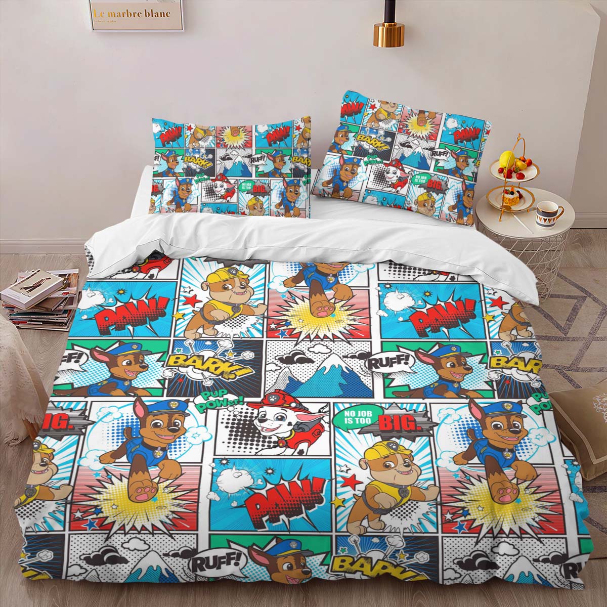 Housse De Couette Pat’ Patrouille Tous les personnages 41 Parure de lit Ensemble De Literie – Image 2