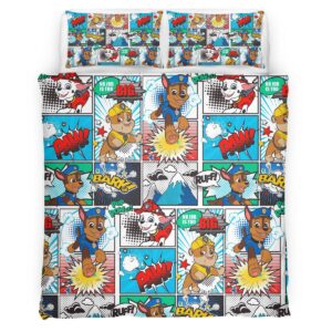 Housse De Couette Pat’ Patrouille Tous les personnages 41 Parure de lit Ensemble De Literie