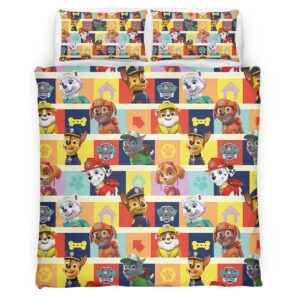 Housse De Couette Pat’ Patrouille Tous les personnages 42 Parure de lit Ensemble De Literie