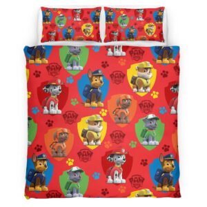 Housse De Couette Pat’ Patrouille Tous les personnages 43 Parure de lit Ensemble De Literie