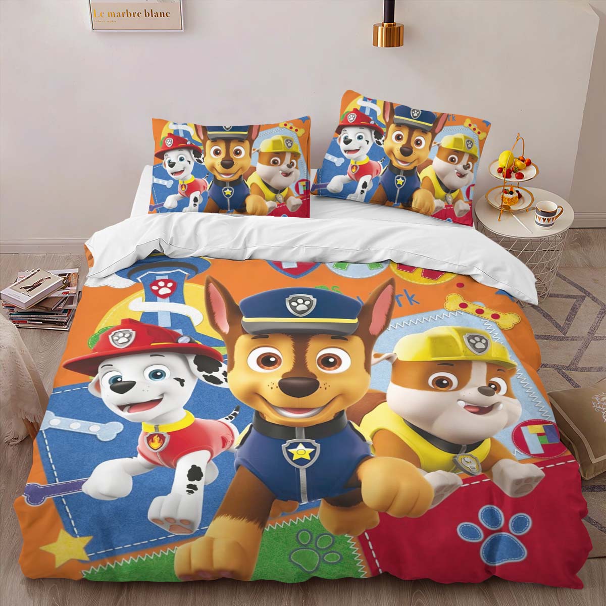 Housse De Couette Pat’ Patrouille Tous les personnages 44 Parure de lit Ensemble De Literie – Image 2