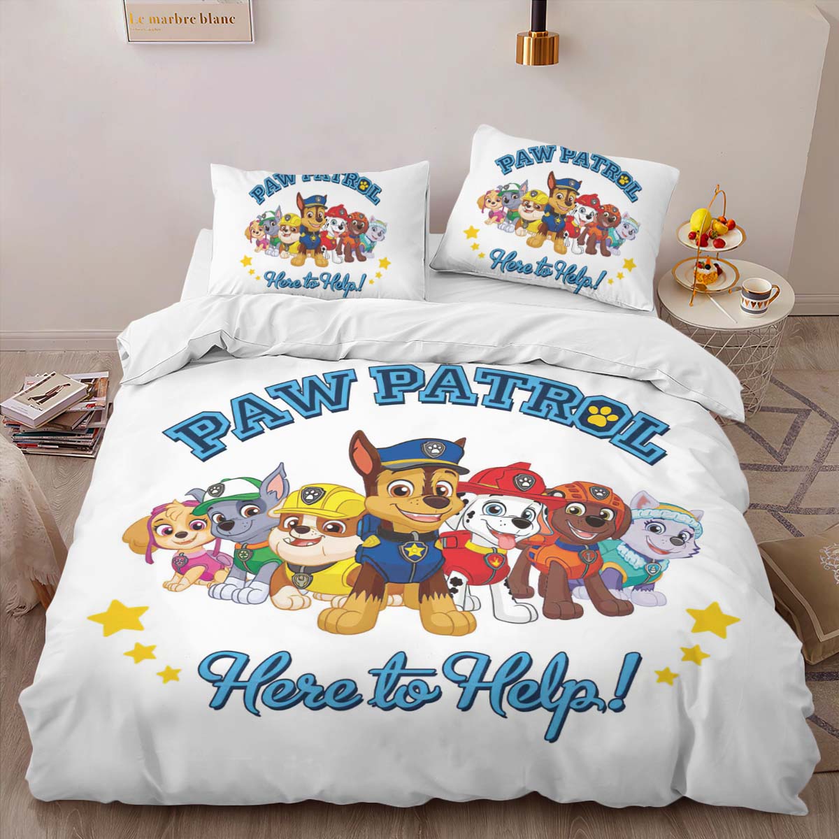 Housse De Couette Pat’ Patrouille Tous les personnages 5 Parure de lit Ensemble De Literie – Image 2