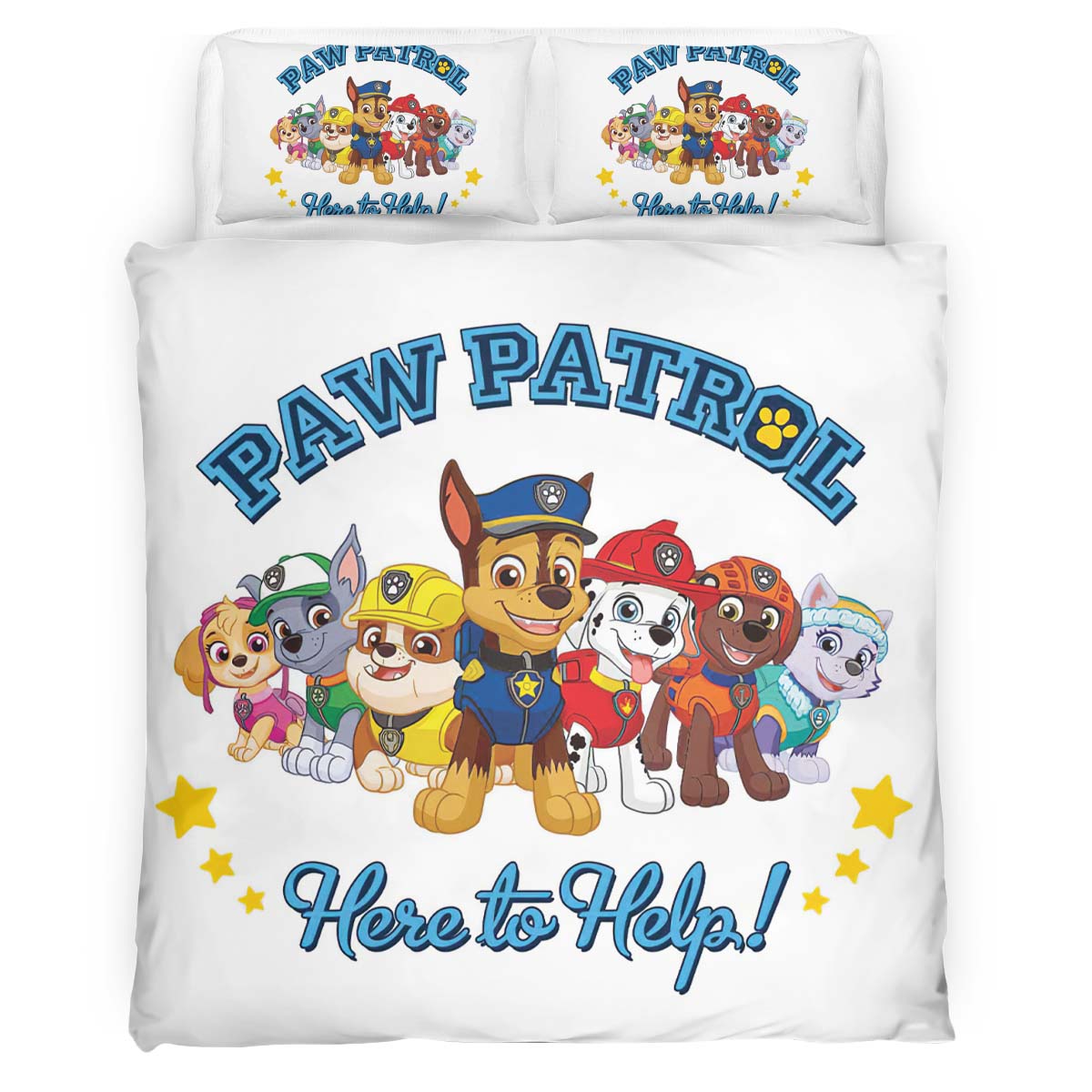 Housse De Couette Pat’ Patrouille Tous les personnages 5 Parure de lit Ensemble De Literie