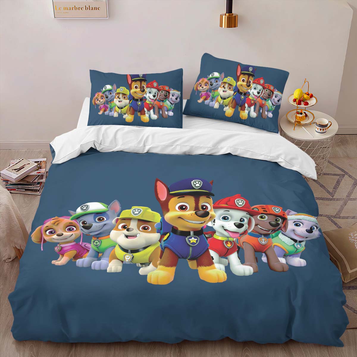 Housse De Couette Pat’ Patrouille Tous les personnages 6 Parure de lit Ensemble De Literie – Image 2