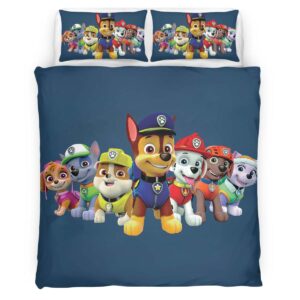 Housse De Couette Pat’ Patrouille Tous les personnages 6 Parure de lit Ensemble De Literie