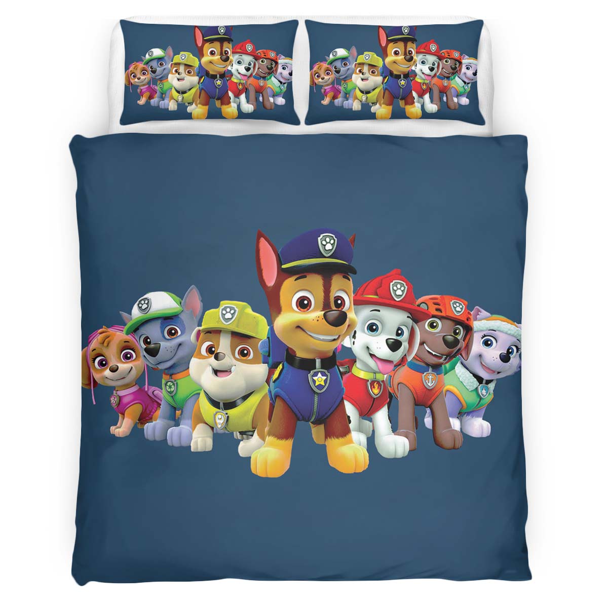 Housse De Couette Pat’ Patrouille Tous les personnages 6 Parure de lit Ensemble De Literie