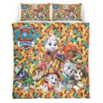 Housse De Couette Pat’ Patrouille Tous les personnages 8 Parure de lit Ensemble De Literie