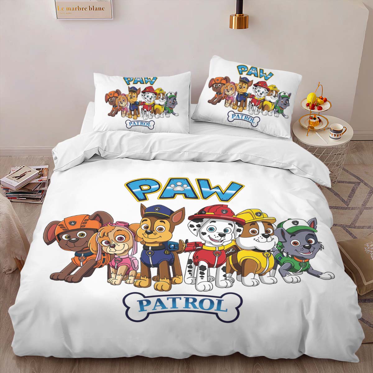 Housse De Couette Pat’ Patrouille Tous les personnages 9 Parure de lit Ensemble De Literie – Image 2