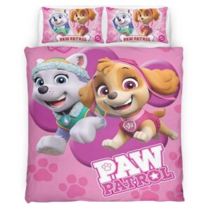 Housse De Couette Pat’ Patrouille Everest et Skye 4 Parure de lit Ensemble De Literie