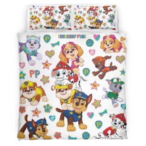 Housse De Couette Pat’ Patrouille Friendship Fun Parure de lit Ensemble De Literie