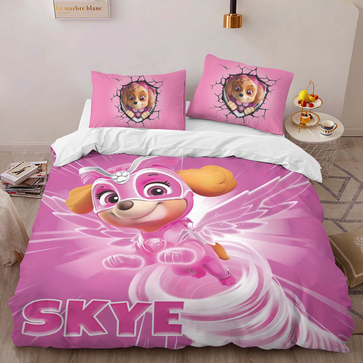 Housse De Couette Pat’ Patrouille Skye Parure de lit Ensemble De Literie – Image 2