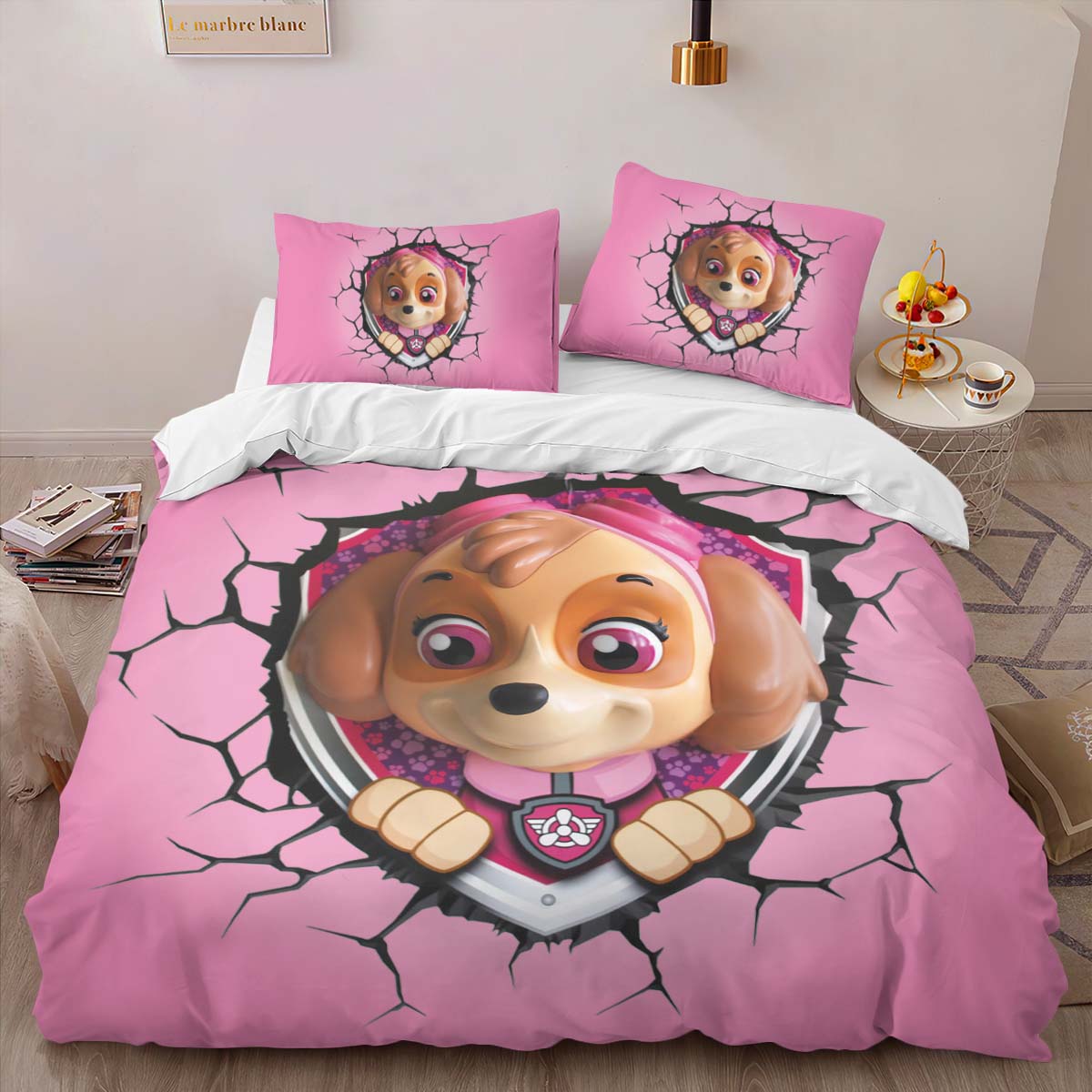 Housse De Couette Pat’ Patrouille Skye 2 Parure de lit Ensemble De Literie – Image 2